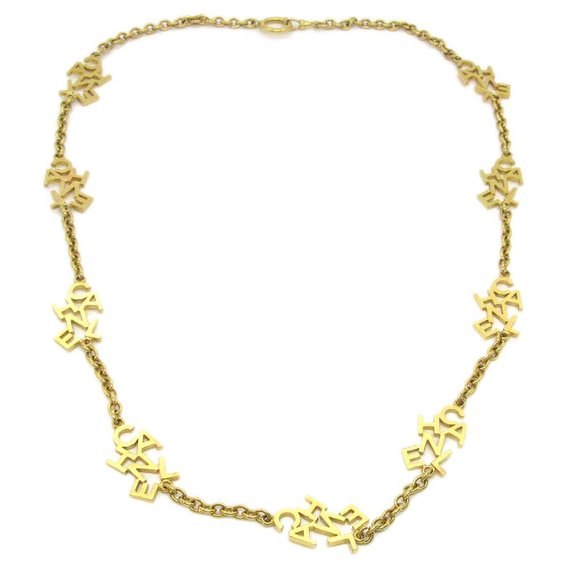 CHANEL CC Logos Charm Gold Chain Pendant Necklace Accessories 37249 - Picture 1 of 5